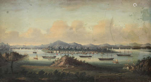 Unknown Painter, China Whampoa Anchorage, circa 1845