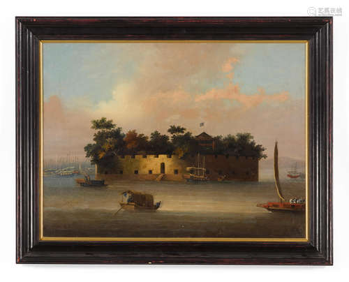 Anonymous, Canton School Dutch Folly Fort on the Pearl River, circa 1847