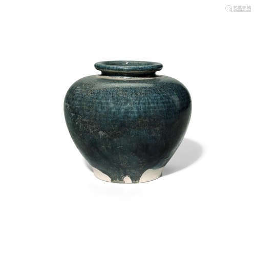 A SMALL BLUE GLAZED JAR Tang dynasty