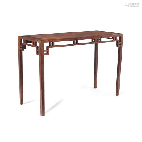 A HONGMU CORNER-LEG TABLE 19th century