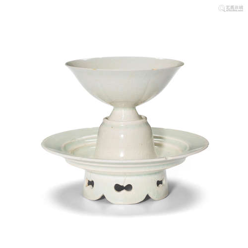 A QINGBAI CUP AND A STAND Song dynasty