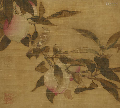 Attributed to LÜ Ji (1475-1503) Bird and Peach