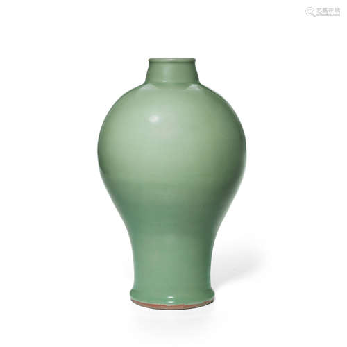 A RARE LONGQUAN CELADON MEIPING Ming dynasty