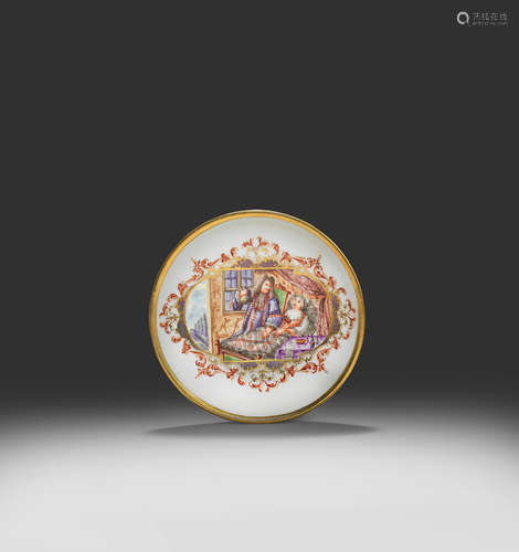 An early Meissen saucer, circa 1723-24