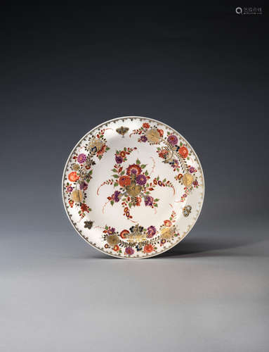 A Meissen circular dish, circa 1765-70