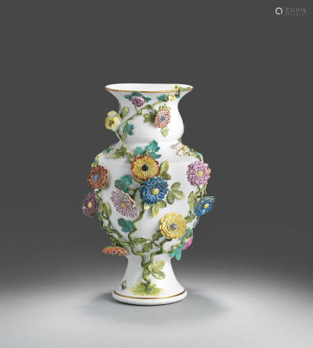 A rare Meissen vase, mid 18th century