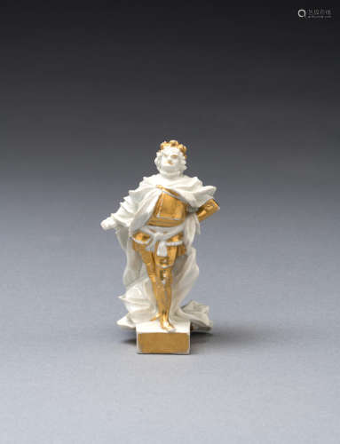 An important early Meissen figure of Augustus the Strong as Imperator, circa 1715