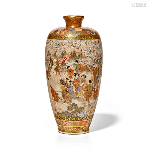 Seikozan Workshop (circa 1900) A fine Satsuma vase Meiji era (1868-1912), circa 1900