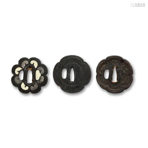 A Hoan tsuba, a Kamakura tsuba, and a Nanban tsuba Edo period ( 1615-1868), 17th/18th century