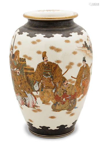 Kinkozan Workshop (circa 1900) A Satsuma vase Meiji era (1868-1912), late 19th century