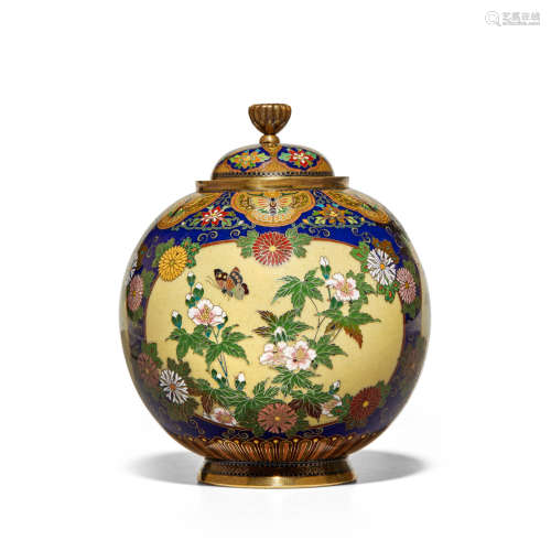 Namikawa Yasuyuki (1845-1927) A fine cloisonné-enamel jar and cover Meiji era (1868-1912), late 19th century