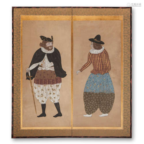 Anonymous Nanban figures Edo period (1615-1868) or Meiji era (1868-1912), 19th century
