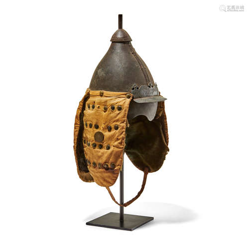 A Korean two-plate iron helmet Joseon dynasty (1392-1897), 19th century