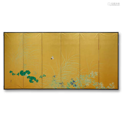 Anonymous Birds and seasonal flowers and grasses Taisho (1912-1926) or Showa (1926-1989) era, 20th century
