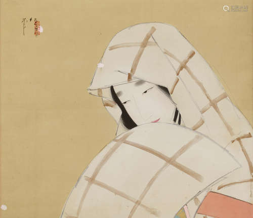 Kitano Tsunetomi (1880-1947) Beauty and falling cherry blossoms Taisho (1912-1926) or Showa (1926-1989) era, 1920s/1930s