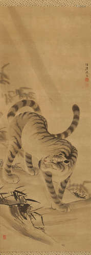 After Shiba Kokan (1747-1818) Tiger in the rain Edo period (1615-1868), 19th century