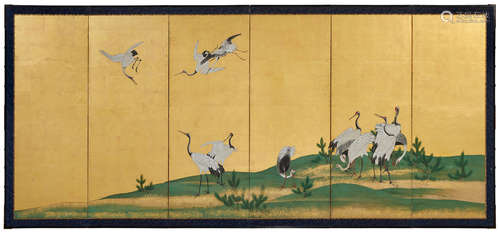 Anonymous A six-panel screen Edo period (1615-1868), 19th century