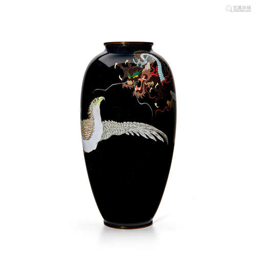 A cloisonné-enamel vase Meiji era (1868-1912), late 19th century