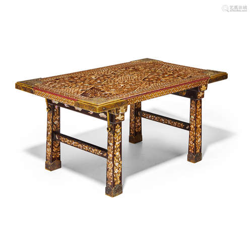 A rare nanban writing table Momoyama (1573-1615) or Edo period (1615-1868), 17th century, and later re-lacquering