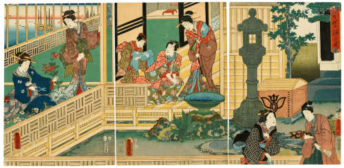 UTAGAWA HIROSHIGE I (1826-1869) and UTAGAWA KUNISADA I (TOYOKUNI III, 1786-1864) Edo period (1615-1868), 1847-1861
