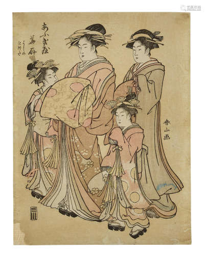 KATSUKAWA SHUNZAN (Active about 1781-1801), KATSUKAWA SHUN'EI (1762-1819), KATSUKAWA SHUNKO (1743-1812) and IPPITSUSAI BUNCHO (1765-1792) Edo period (1615-1868), 1778-1791