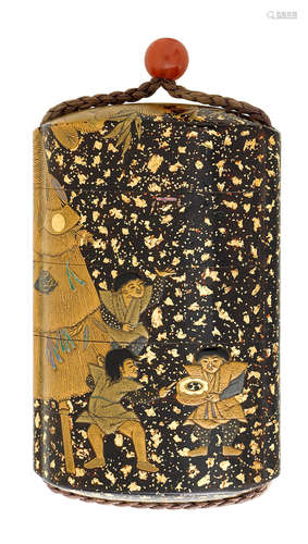 A four‐case lacquer inro Edo period (1615-1868), 19th century