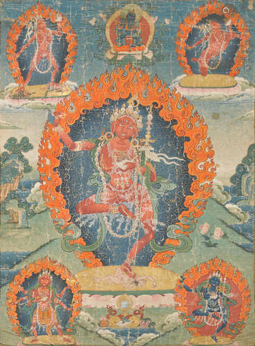 A THANGKA OF VAJRAVARAHI EASTERN TIBET, 19TH CENTURY