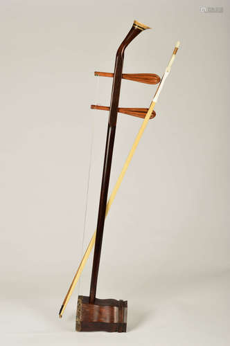 A Chinese Rose Wood Musical Instrument Erhu