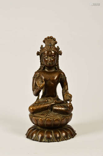 A Chinese Copper Buddha Statue