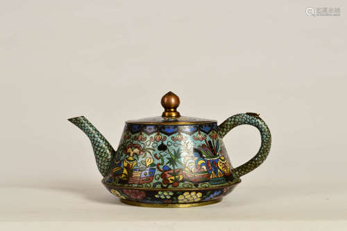 A Chinese Cloisonne Teapot