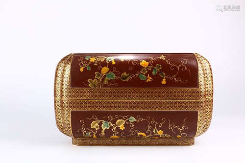 A Chines Floral Lacquerwork Box