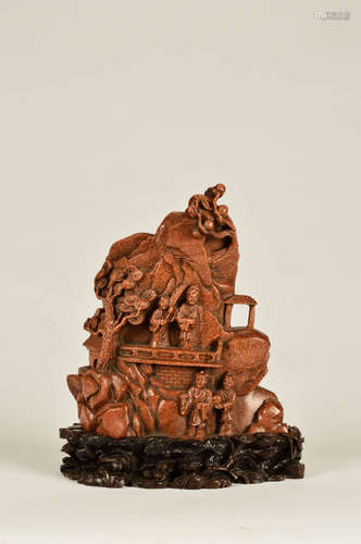 A Chinese Goldstone Rockery Ornament