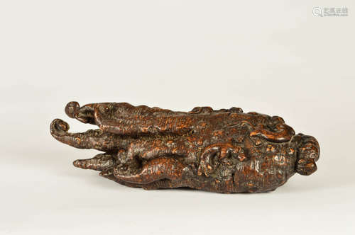 A Chinese Carved Eaglewood Buddha's Hand Ornament