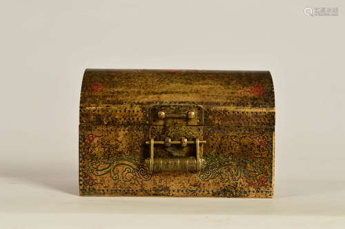 A Chinese Brass Box