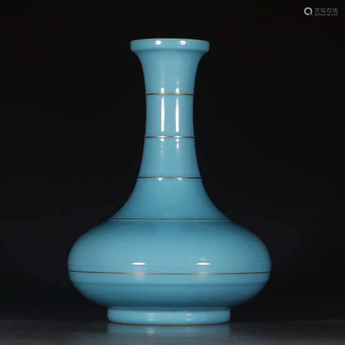 A Chinese Skyblue Glazed Porcelain Vase