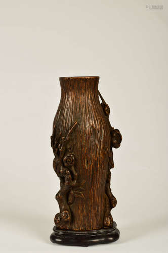 A Chinese Eaglewood Flower Vase