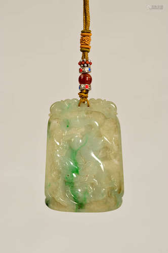 A Chinese Dragon pattern Jadeite Pendant