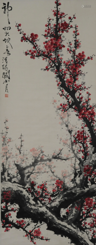 Chinese Painting of Flowering Plums, Guan Sh…