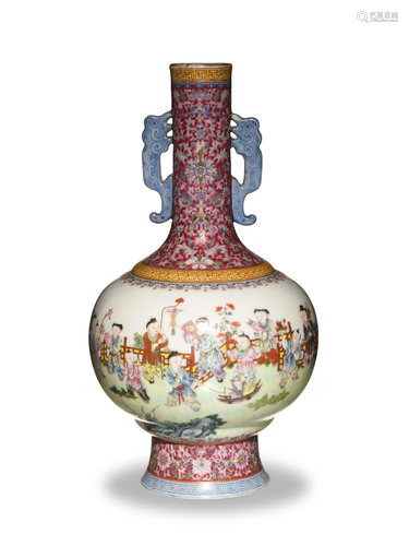 Chinese Famille Rose Vase, Republic