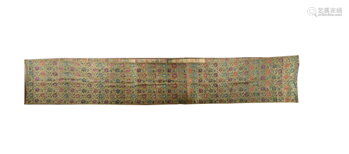 Roll of Chinese Silk Material with Lotus, 18-19th