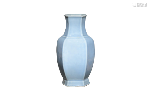 Chinese Clair-de-Lune Hexagon Vase, Repu…