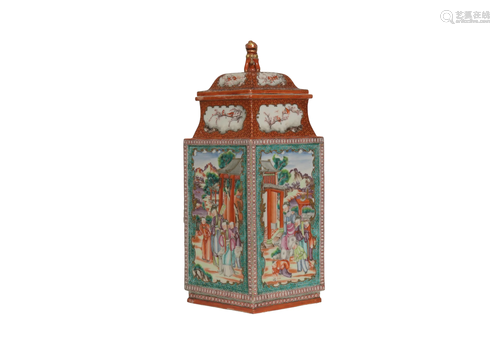 Chinese Export Famille Rose Vase, 18th C…