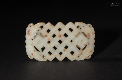 Chinese White Jade Belt Buckle, Ming Dynasty