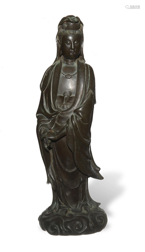 Bronze Guanyin Statue, 18th Century