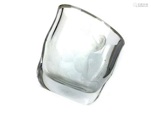 AN ORREFORS GLASS VASE