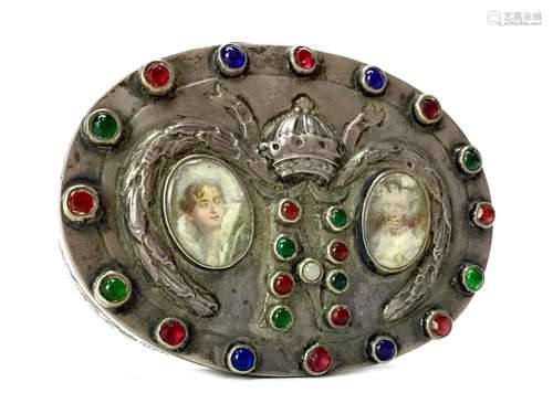 NAPOLEONIC INTEREST - 19TH CENTURY FRENCH SILVER TABLE SNUFF BOX,