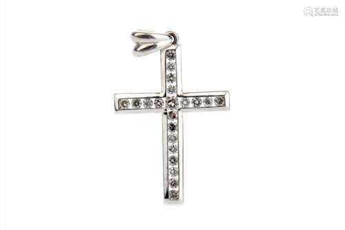 DIAMOND SET CROSS PENDANT, the round brilliant cut diamonds totalling approximately 0.50 carats,