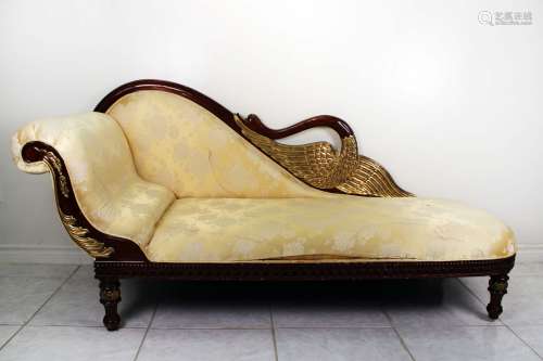 20世纪木雕布面欧式太妃椅