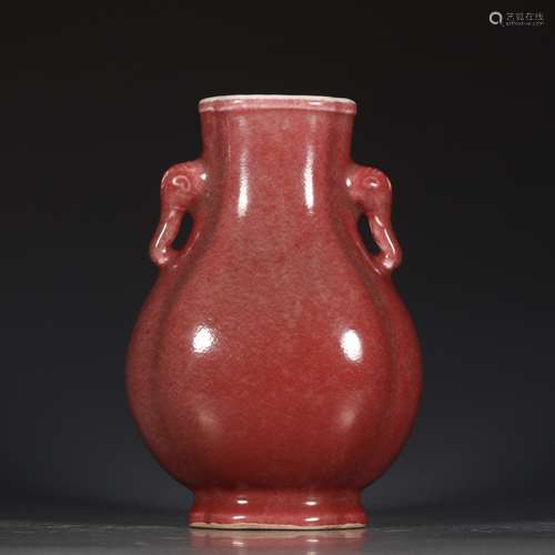 A Chinese Altar Red Glaze Porcelain Zun