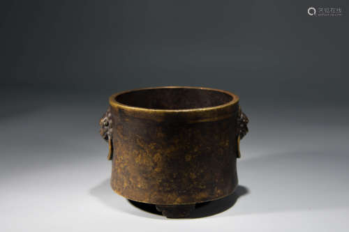 A Chinese Copper Incense Burner